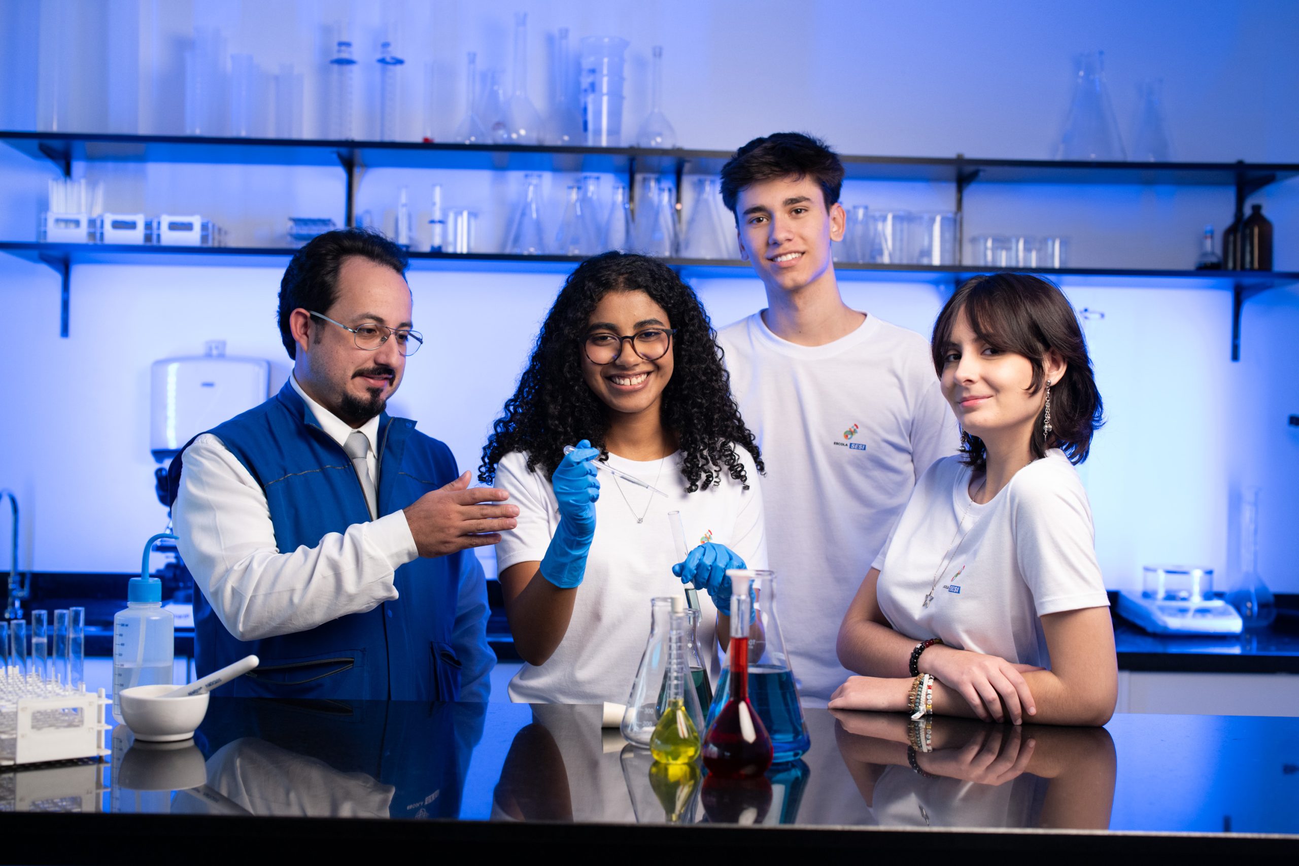 Foto de estudantes Escola Sesi