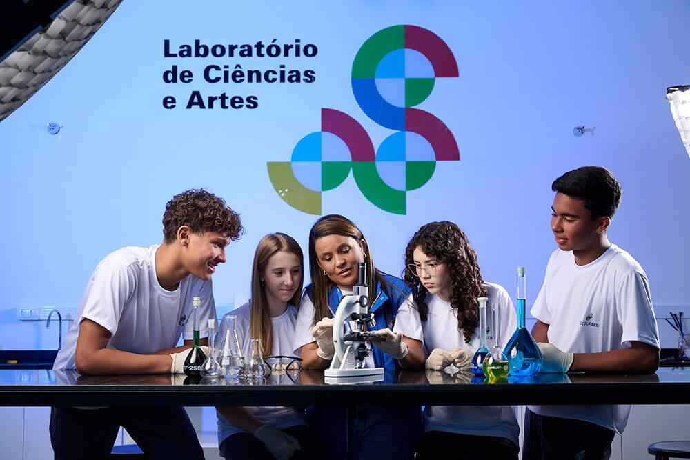 Foto de estudantes Escola Sesi