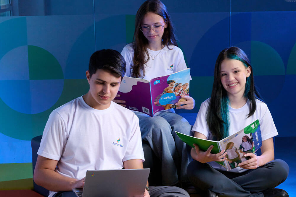 Foto de estudantes Escola Sesi